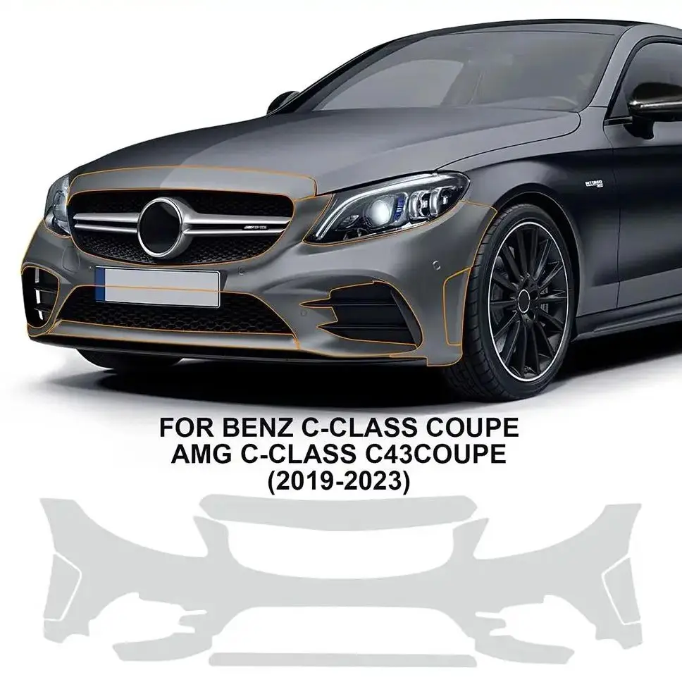 

For Benz C Class Coupe 2019-2023 TPU Paint Protection Film Self-Healing Clear Bra Pre-cut PPF Car Body Anti-Scratch Resistant