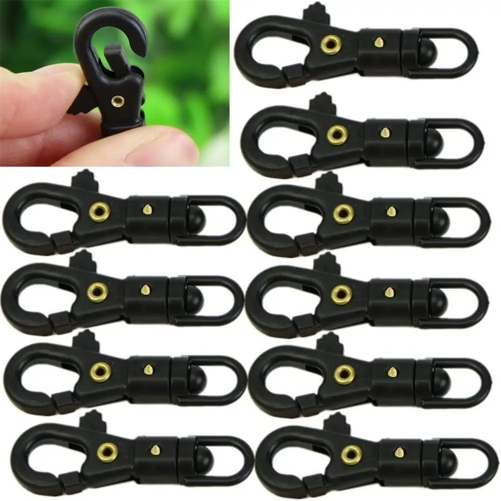 10pcs 1/4\'\' Plastic Swivel Snap Hook  For Weave Paracord Lanyard Buckles Backpack Webbing 6.3mm