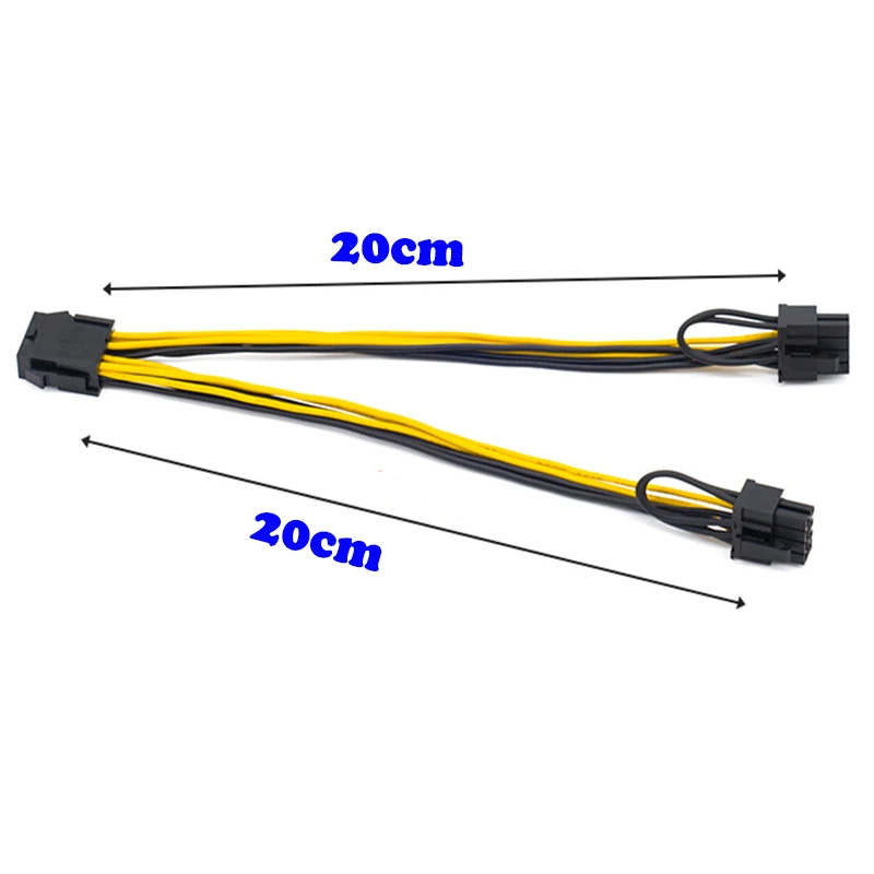 محول Pcie لوحدة المعالجة المركزية ، كابل إمداد الطاقة ، 12 فولت ، 8 دبوس لمضاعفة 8 (6 + 2)