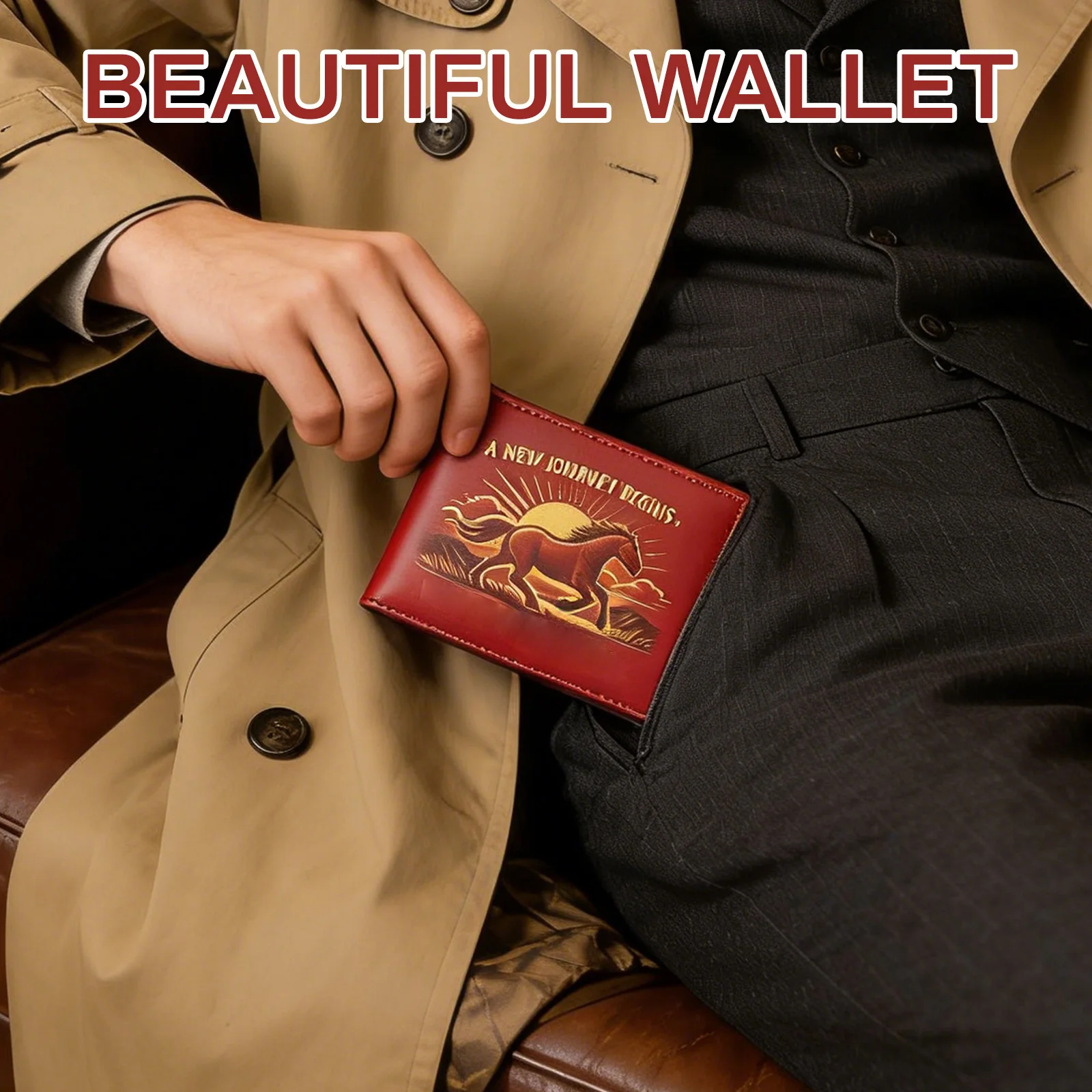 Horse Year Wallet A Symbol of Strength and New Beginnings Men Women Card Bag Funny Wallet New Year Gifts For Friends