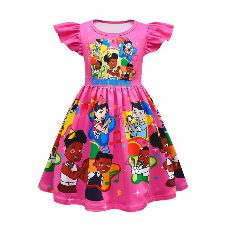 

Угловое платье Gracies для косплея в стиле аниме для маленьких девочек, тканевое летнее детское праздничное платье принцессы с принтом из мультфильма, детская туника