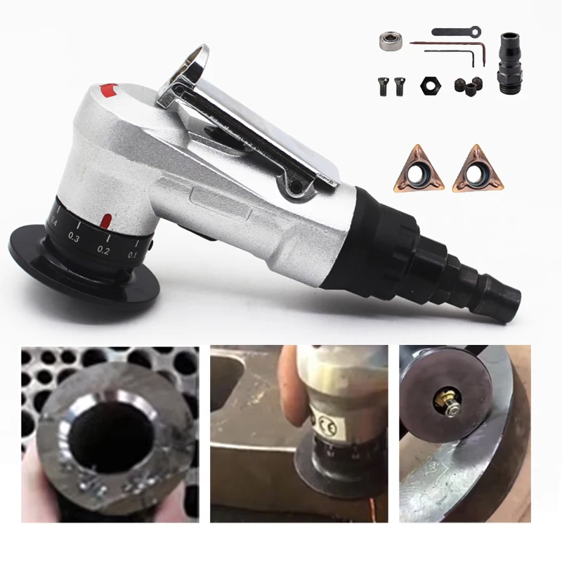 Pneumatic Chamfering Tool 45 Degree Metal Deburring Trimming Machine Arc Edge Beveler Kit for Precision Engineering