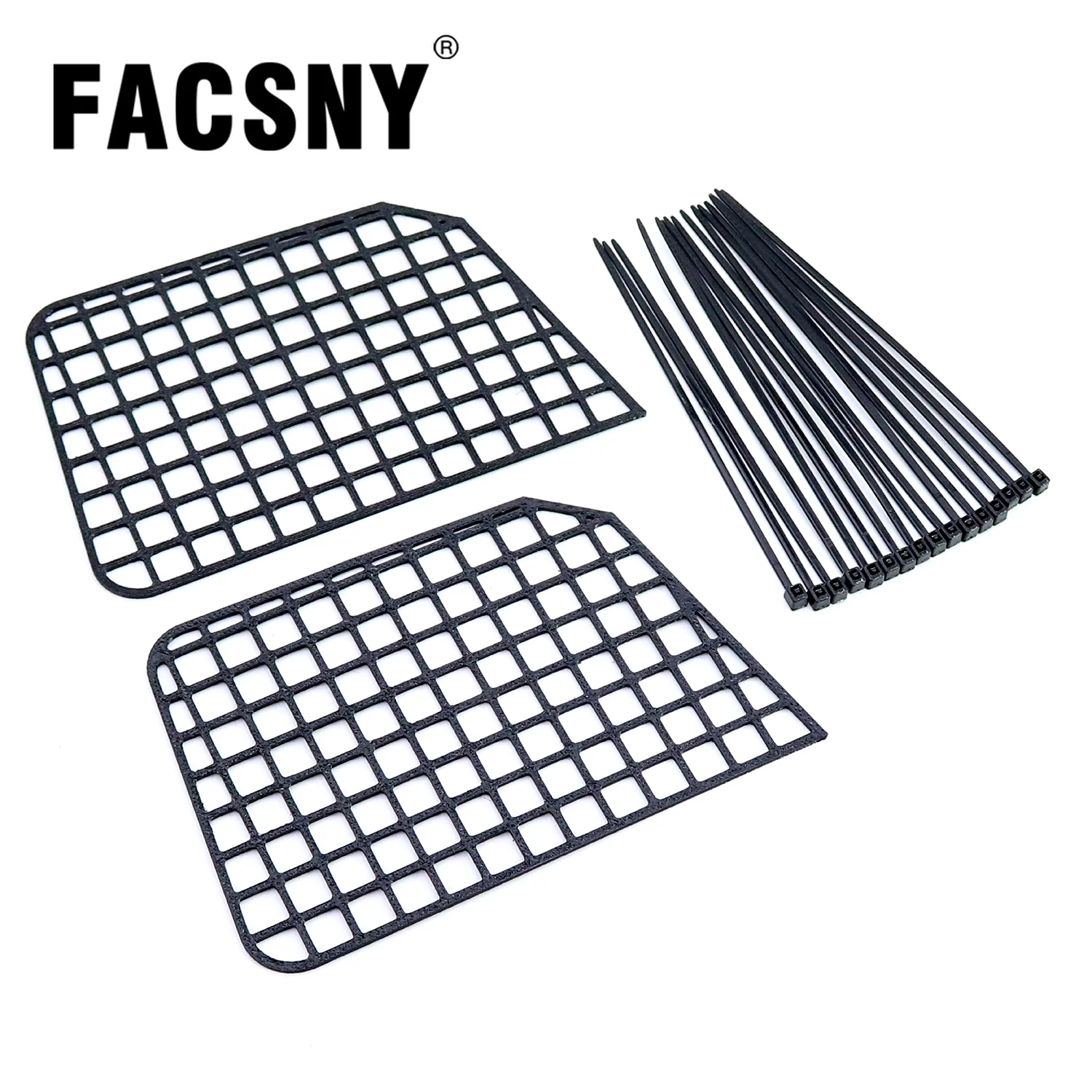 2Pcs Simulation Car Window Net Protective Side Net Decoration With Cable Tie for 1/7 Traxxas UDR RC Desert Racer Upgrade Parts