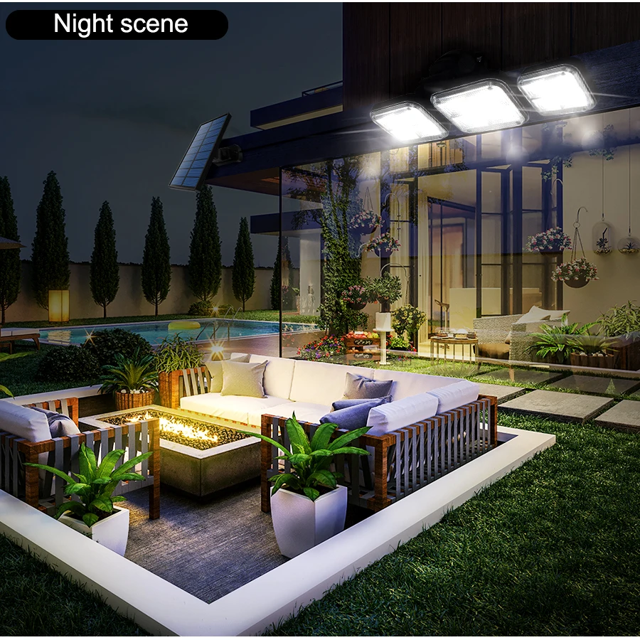 20w Solar licht 122/333led ip65 wasserdichte Solar-Garten lampe für den Außenbereich mit einstellbarem Weitwinkel mit 3 Modi – Detail 12