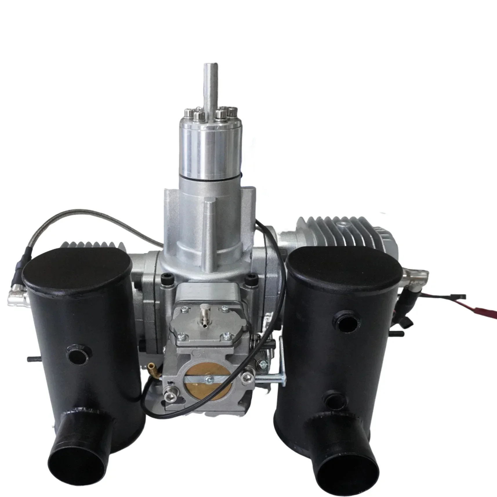 

120CC Electrified starting Double cylinder heavy lift motors EFI CNC In-line Airplane Model DIY