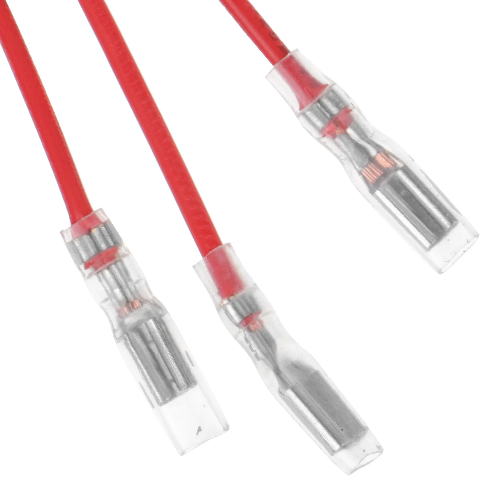 10Pcs Terminal Connectors Spade Type with Insulated Sleeve and Pre-Attached Wire for Car Wiring DIY Installation Fast Reliable