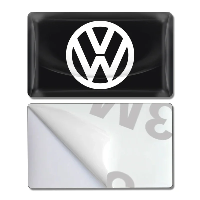 10Pcs Carbon Fiber Steering Wheel Car Logo Emblem 3D Stickers For Volkswagen Jetta MK5 MK6 Golf-4 5 6 7 3B7 POLO Car Accessories