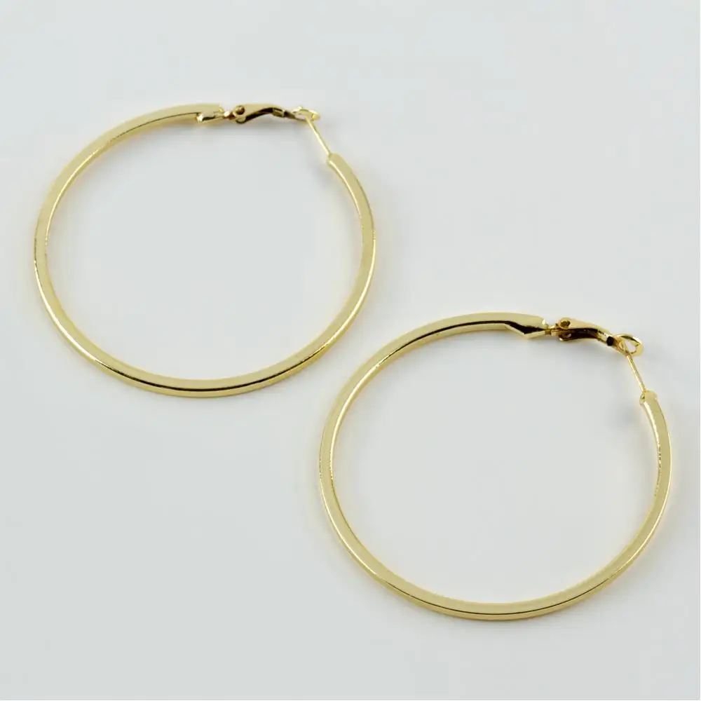 Crushing Locked Loop Earrings (5 cm)