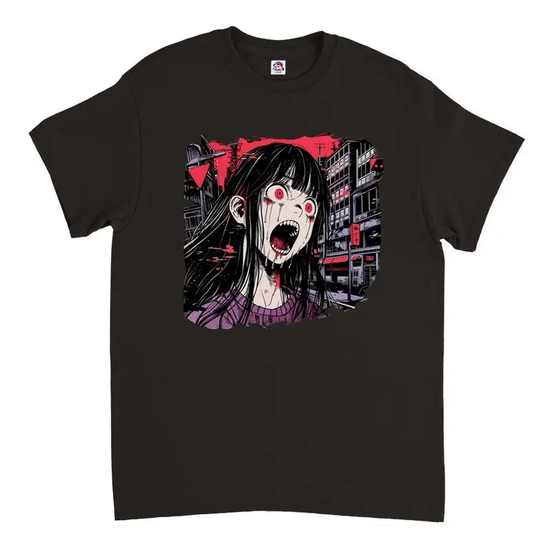 Despair Anime T-shirt Unisex Manga Japanese Manga Horror Shirt Grunge Japanese street wearAlt clothing Goth |