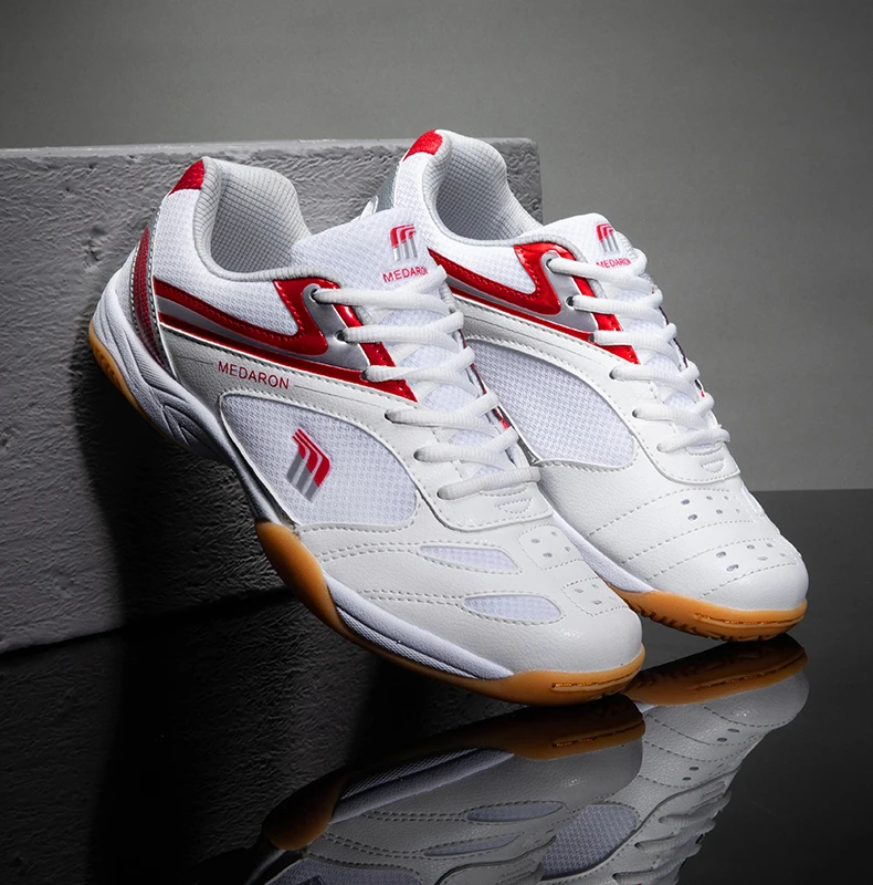 Chaussures de tennis de table professionnelles pour hommes et femmes, baskets de badminton coordonnantes pour couples, bleu, rouge, légères, neuves