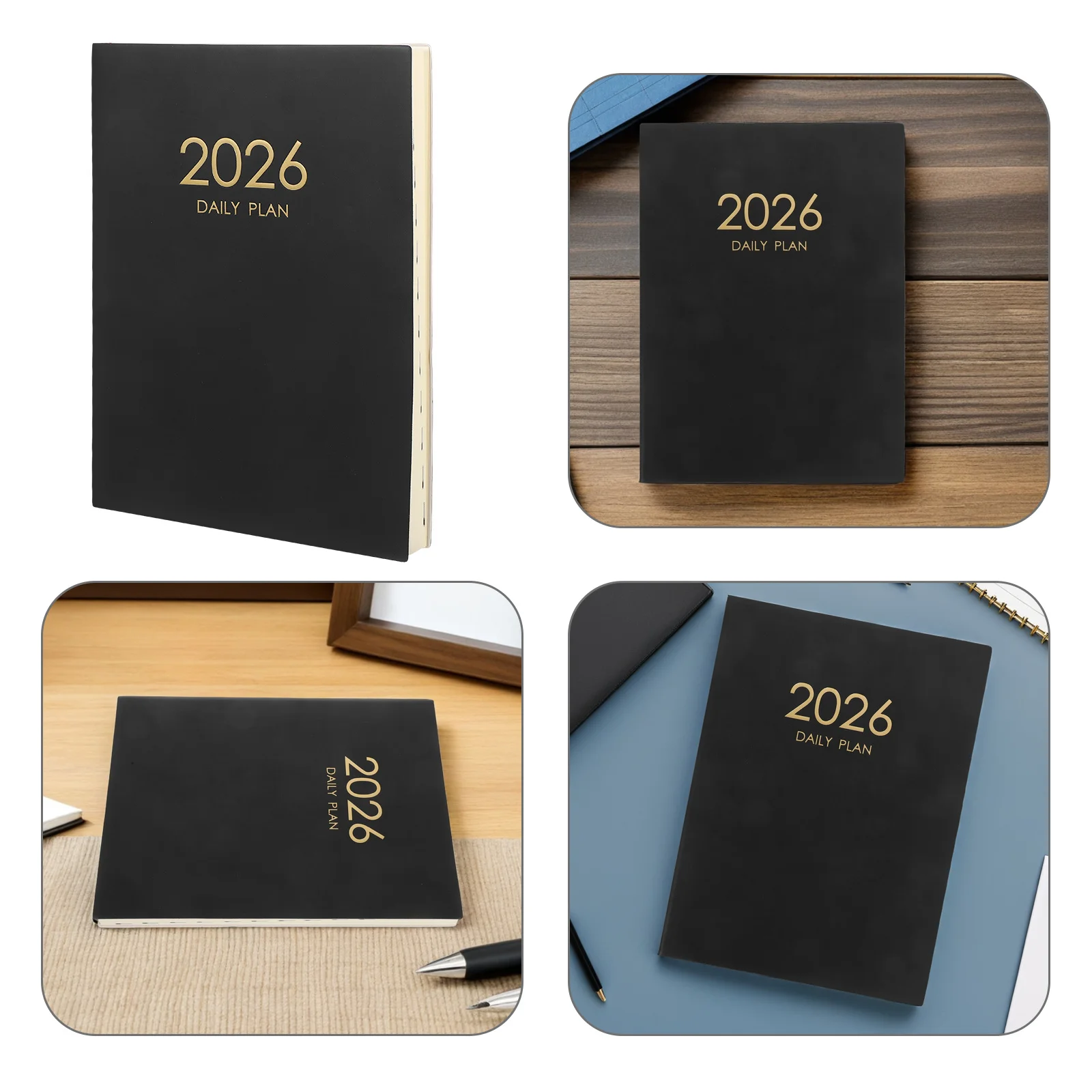 2026 Daily Planner 356 Days Pu Schedule Notebook A4 11.2X8.2 English Academic Calendar Work Organizer Monthly Weekly