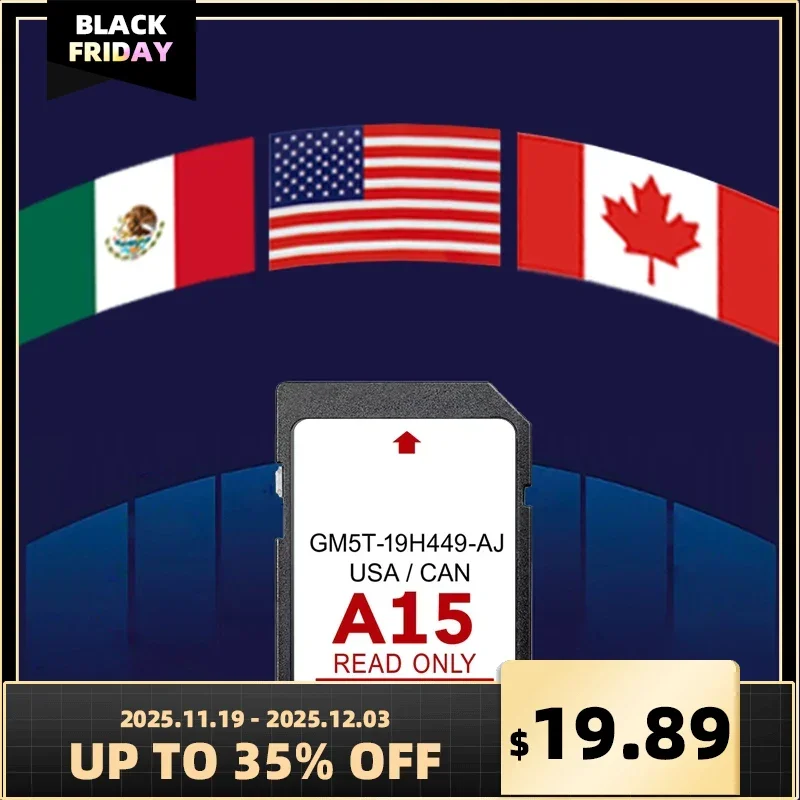 

2024 New for Ford A15 Roads Navigation SD Card GM5T-19H449-AJ with Cover USA CAN MEX SYNC2 System Compatible Maps