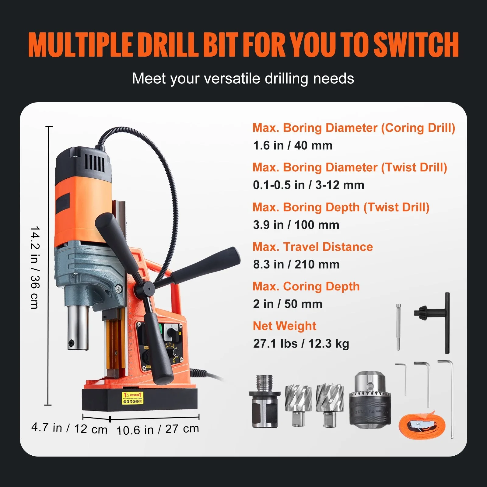 Magnetic Drill, 1300W 1.57\