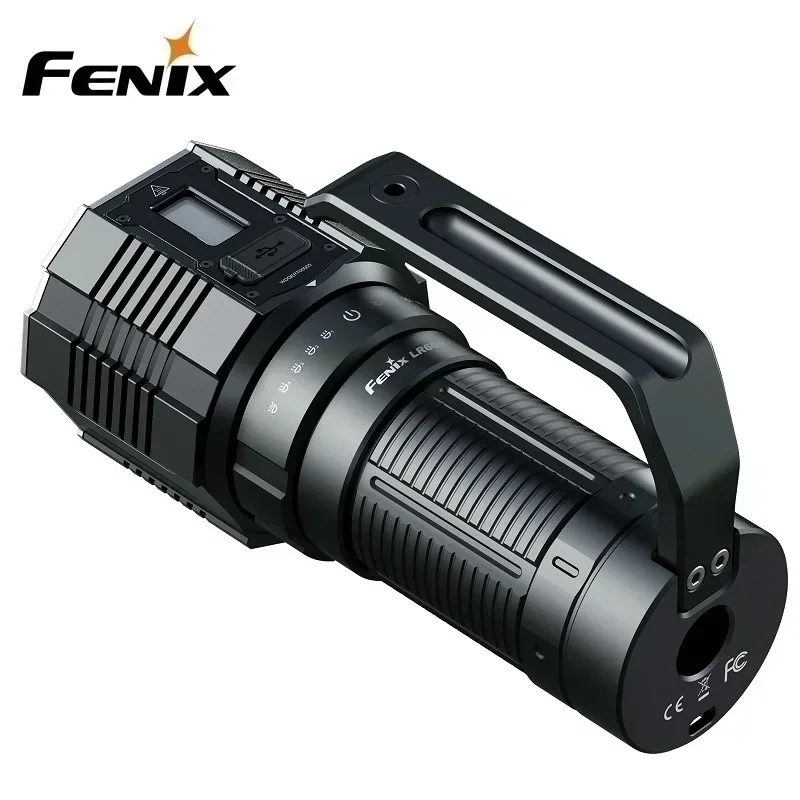 Ultra-bright Handheld Search Flashlight FENIX LR60R 21000 Lumen Mechanical Rotary LED Flashlight USB-C Charging included Battery