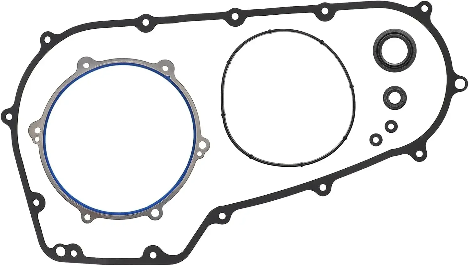 For Primary Gasket Kit for Harley Davidson Softail Dyna FXD FLSTF FXST 2006-2017 Includes Inner Primary Oil Seals Derby Cover Ga