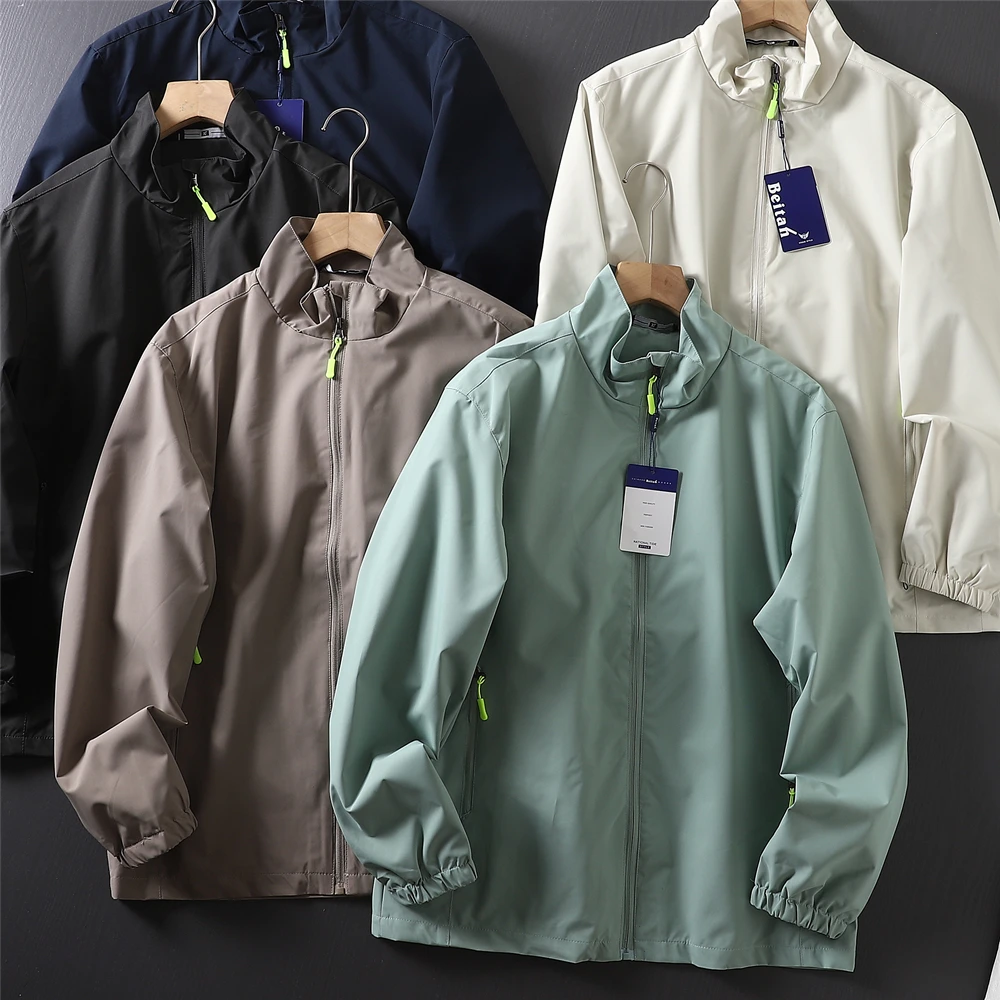 

Мужская уличная водонепроницаемая ткань для скалолазания, дышащая тонкая ткань, весенний повседневный легкий тюнер с капюшоном из полиэфирного волокна