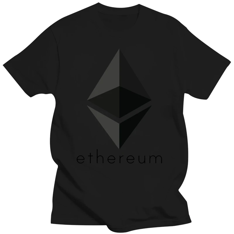 Fashion T Shirt 100% Cotton Ethereum Currency Crypto Cryptocurrenct Blockchain Quality 100% Cotton Tee Man Blockchain