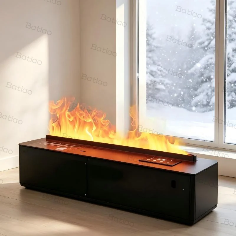 Water Vapor Electric Fireplace 3D Realistic Flame Wall Mounted Smart Remote Control flame effect fireplace home decor камин