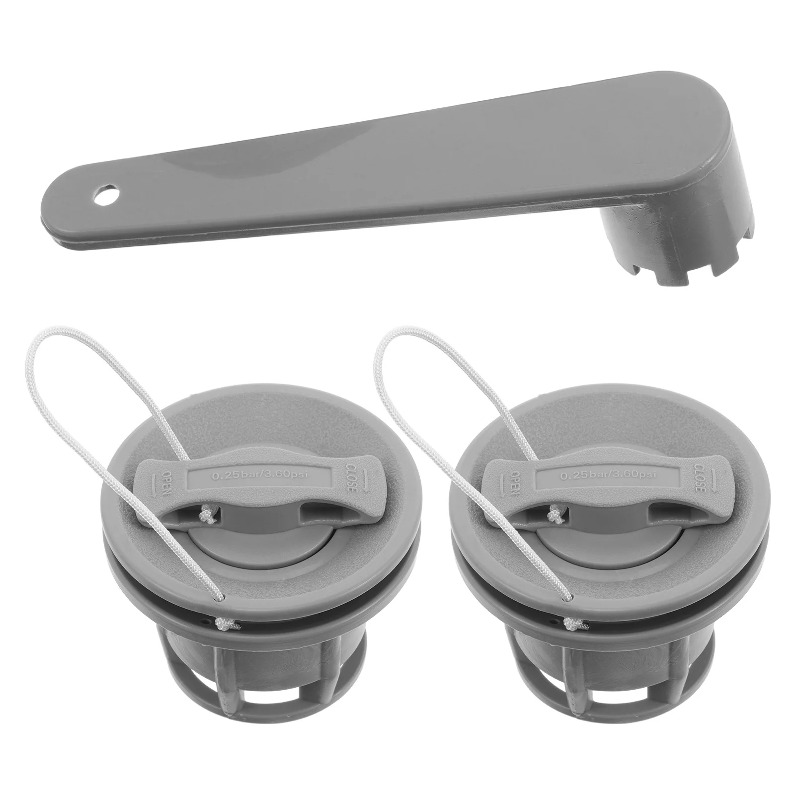 1 Set Katup Perahu Tiup Pengisian dan Pengosongan Udara Cepat untuk Kayak Dinghy dengan Adaptor Pengganti Ulir Sekrup Anti Bocor Kelautan