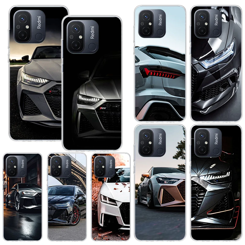 A-Audis R-S 스포츠 전화 케이스에 대한 슈퍼 자동차 Xiaomi Redmi 12C 12 10C 10A 10 9C 9A 9T 9 8A 8 7A 7 6A 6 Pro K70 K40 K20 Fundas B