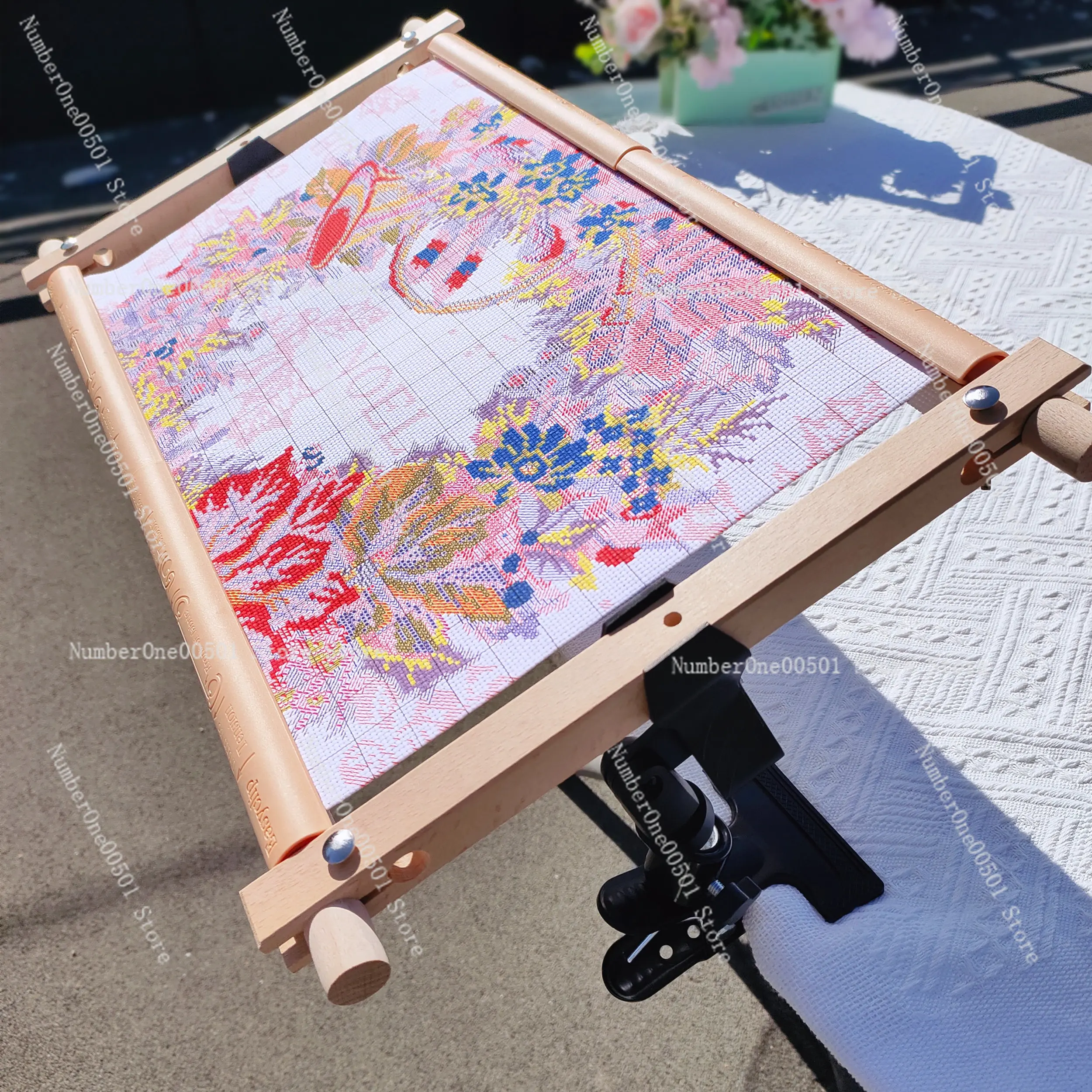 

Универсальный вращающийся металлический настольный зажим для вышивания, фиксирующий зажим для рамки для вышивания крестиком, кронштейн для вышивальной рамки