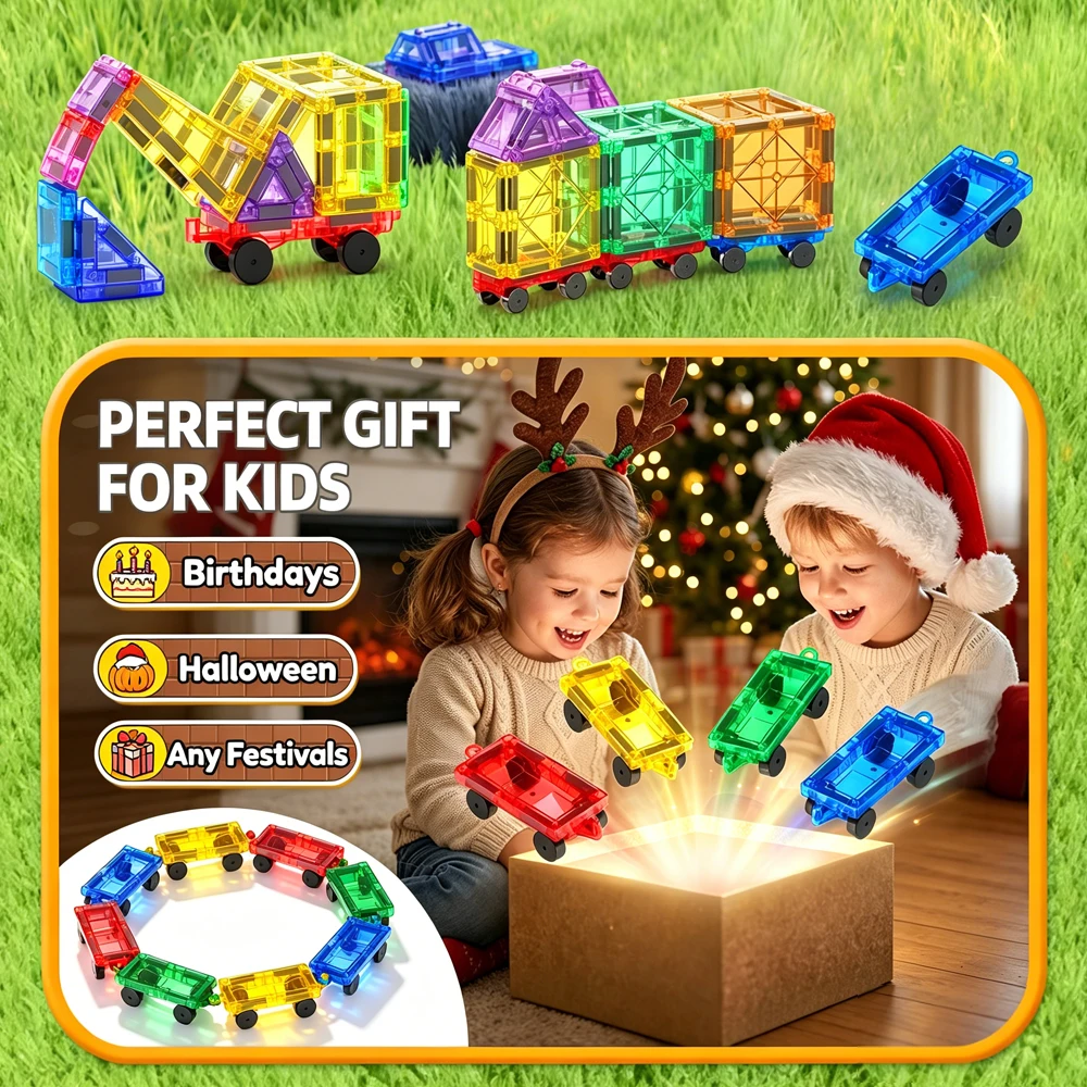 Magnetisches Handspielzeug-Zubehörpaket für Magnetbausteine Geschenke Fördert die Gehirnentwicklung und Kreativität von Kindern – Detail 3