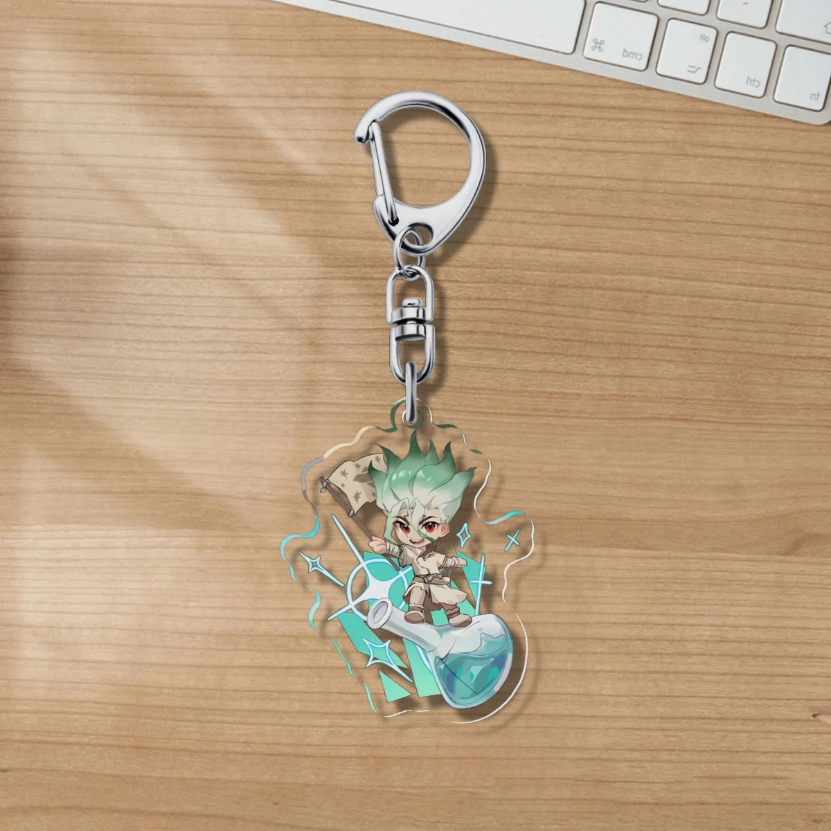 Anime Dr.Stone 5-6CM Acrylic Keychain Model Cosplay Charm Characters Ornament Accessories Goods Collection Gifts