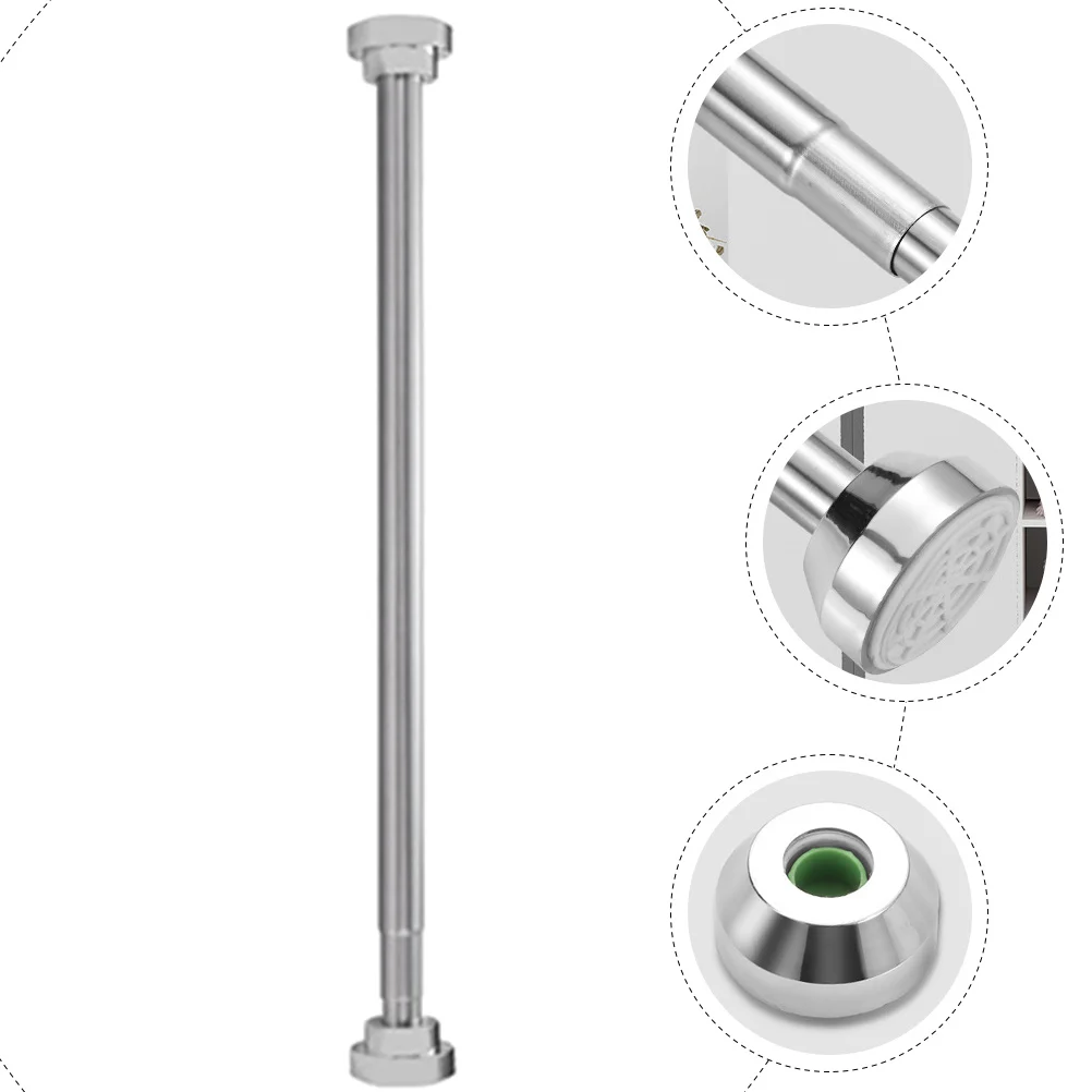 

Telescopic Curtain Rod 20-40 Inch Stainless Steel No Drill Shower Pole For Bathroom Clothes Drying Wardrobe Rail Door