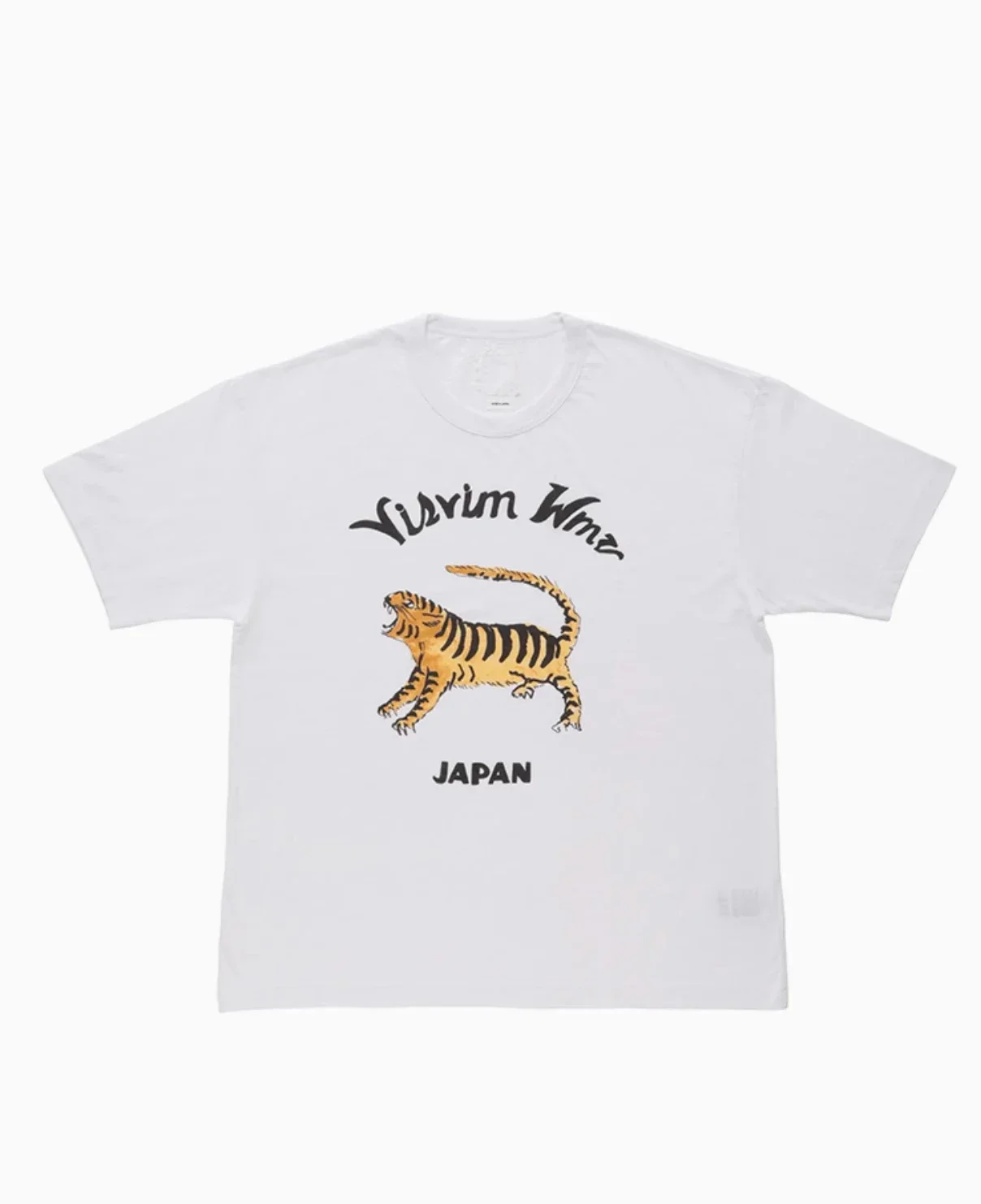 

New Arrival VISVIM 24SS Japanese Casual High Quality Cotton Cartoon Tiger Letter Printed Short Sleeved T-shirt for Men