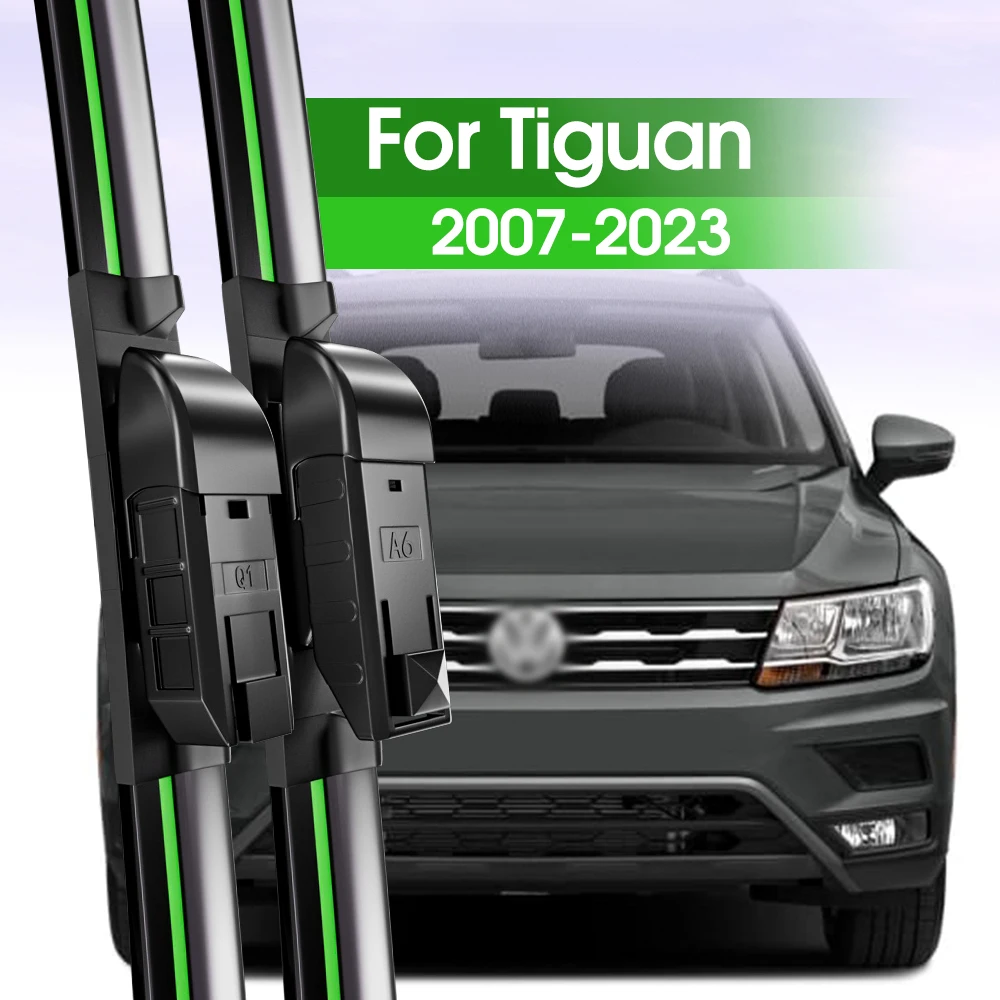 

2pcs Front Windshield Wiper Blades For VW Tiguan 2007-2023 2008 2009 2010 2011 2014 2017 2018 2019 Windscreen Window Accessories