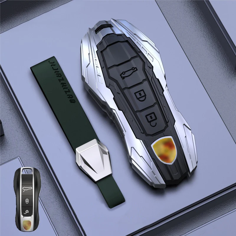 For Porsche Cayenne Panamera 971 911 Macan Boxster 718 Carman Carrera GT 918 Spyder Taycan Car Remote Key Cover Case Key Shell