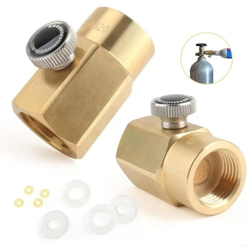 A0NC Разъем для машины для газированных напитков Портативный адаптер CO2 Латунная текстура для бутылки для напитков