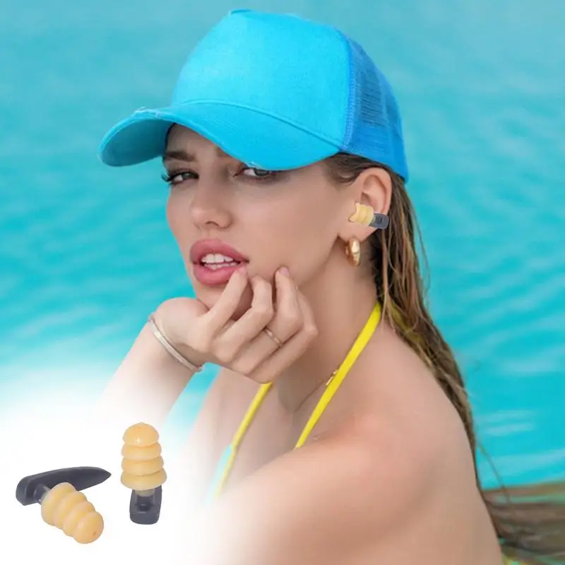 Soft Swimming Earplugs Silicone Noise Cancelling Ear Plugs Water Protection Reusable Ear Plug Flexible Silicone Earplug For