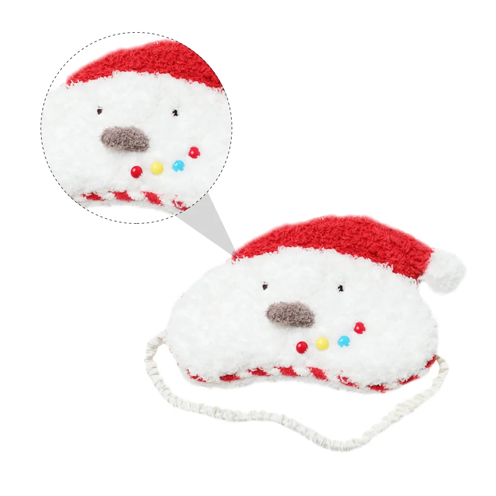 Christmas Sleep Mask Eye Blindfold at Home Snowman Patch Sleeping Polyester Material Train Lightweight