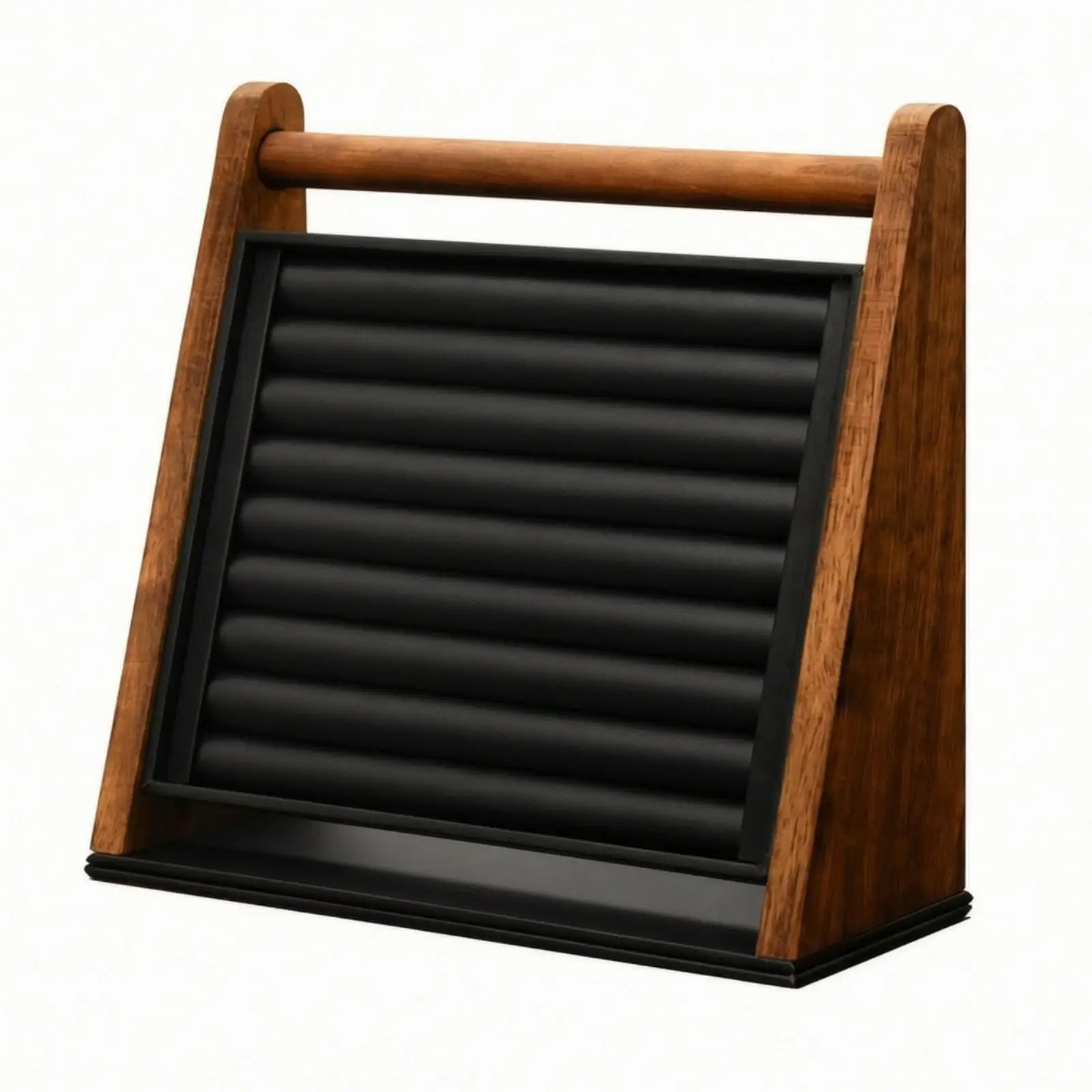 Freestanding Loop Display Stand Sturdy Loop Display Stand with Cushioned Tiers Brown for Retail Stores, Personal Collections,
