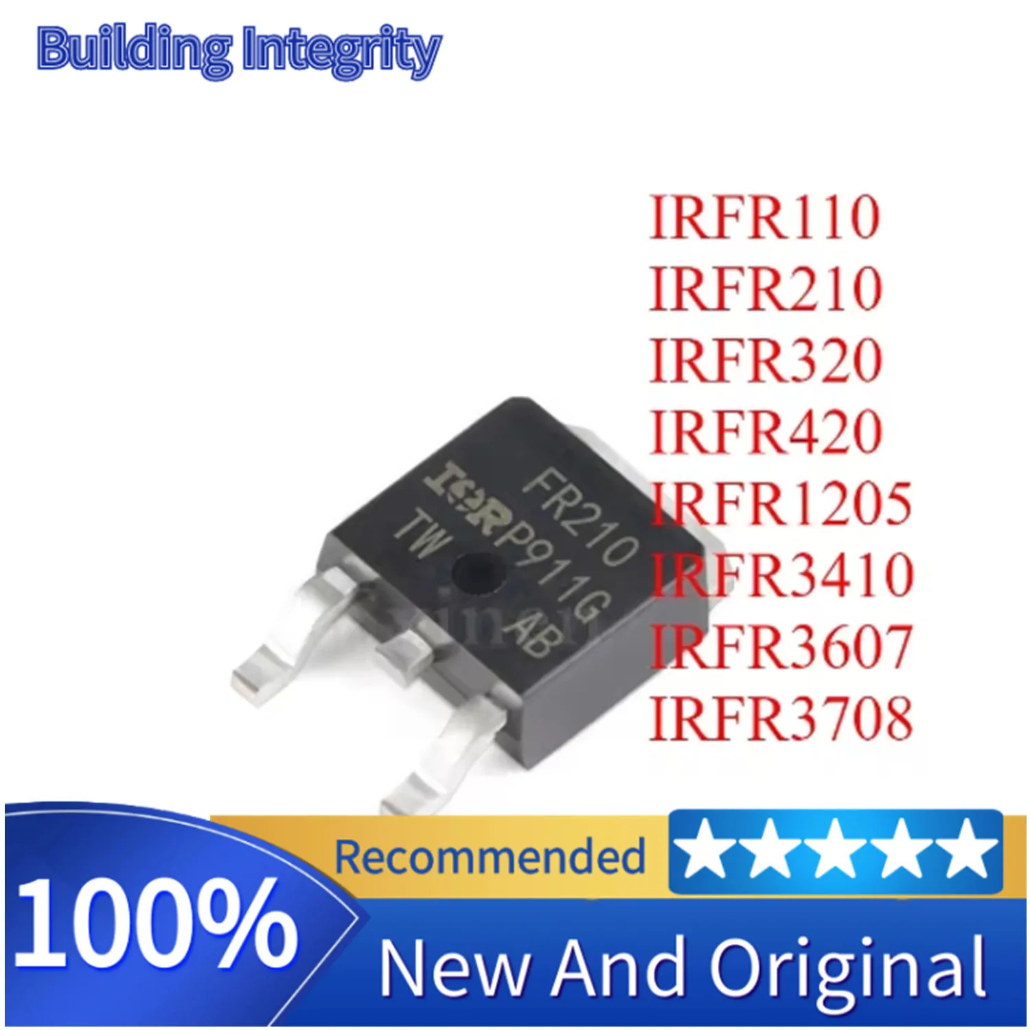 10PCS/LOT IRFR110 IRFR210 IRFR320 IRFR420 IRFR1205 IRFR3410 IRFR3607 IRFR3708