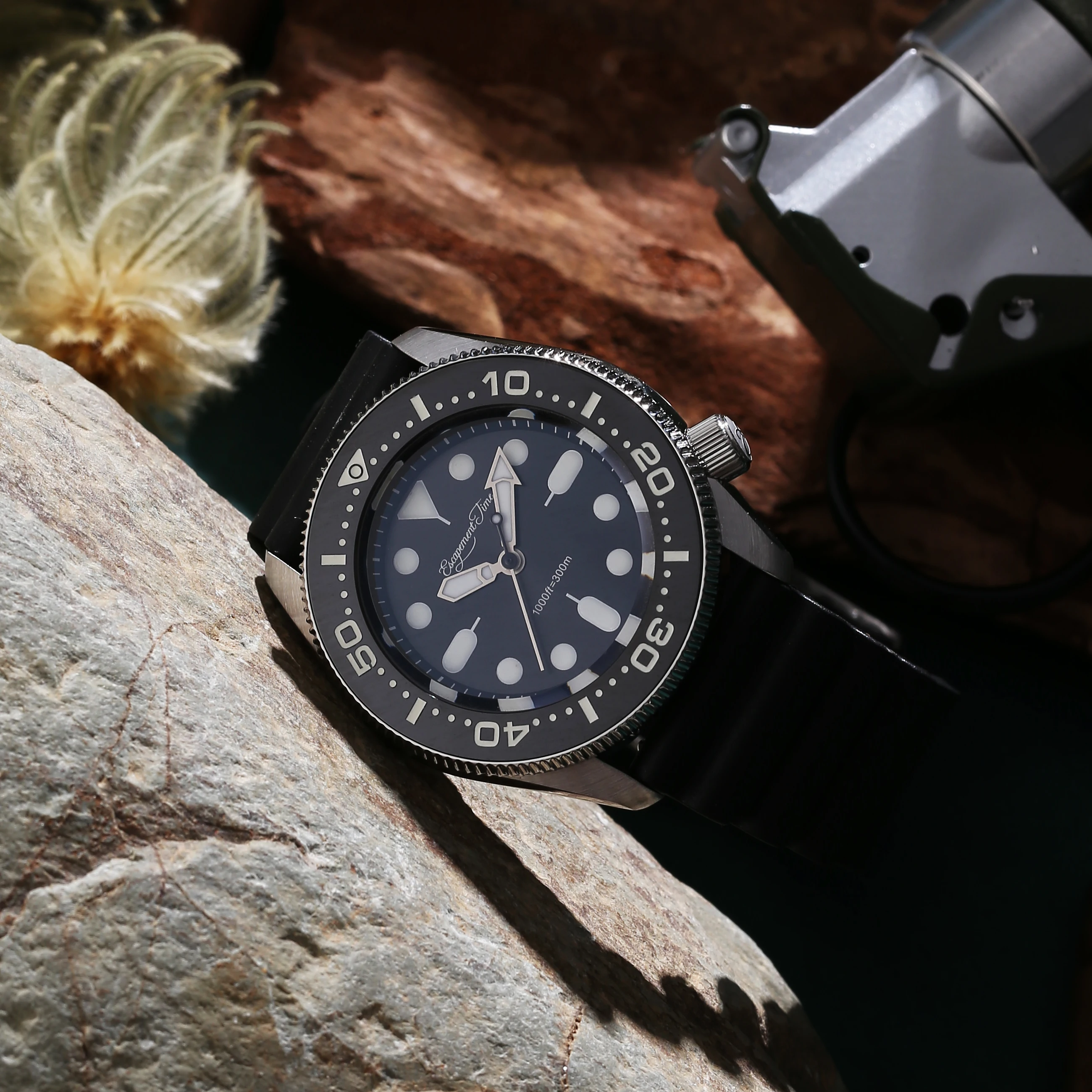 Escapement Time】Quartz 2S60 Movement Diver Water Sapphire Ceramic