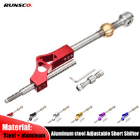 Aluminum Steel Adjustable Short Shifter for Honda Civic Integra CRX B16/18 B20 D/B-Series Blue/Silver/Red/Black/Gold/Purple
