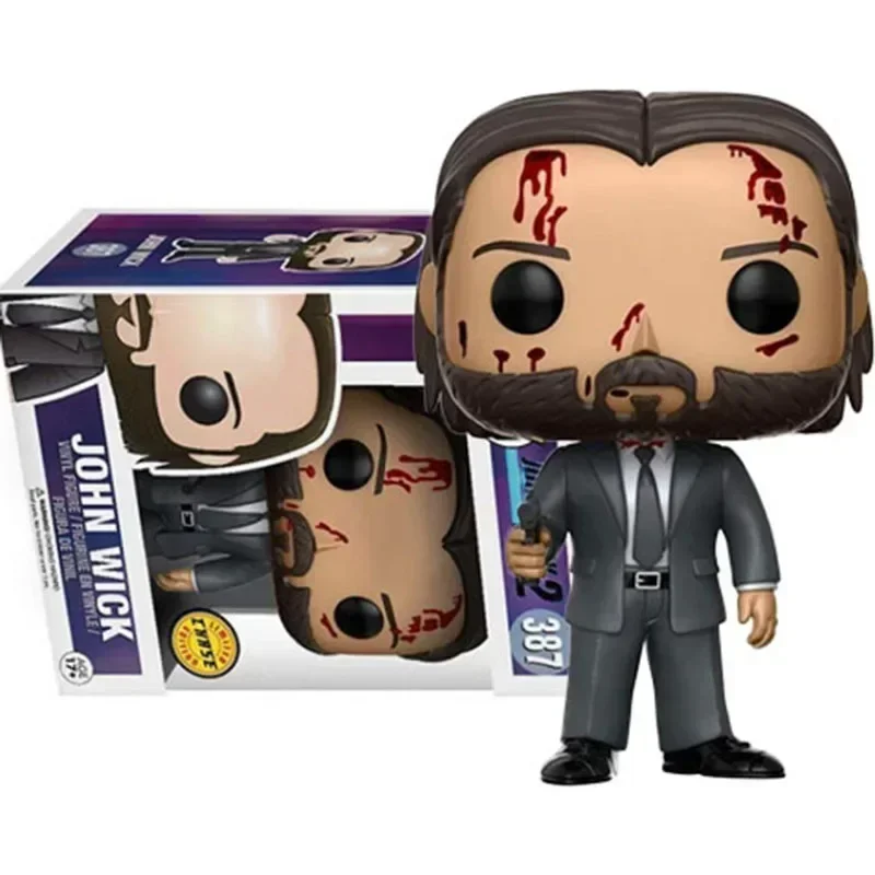 FUNKO POP Movies John Wick #387 Action Figure Dolls Toys Cool John Wick with Dog #580 Figuras Model Collection Gifts  Children