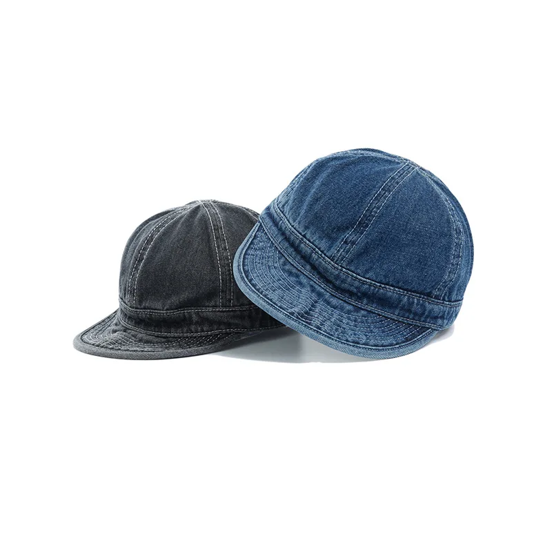 

2023 Spring Autumn Fashion Short Brim Denim Cap Summer Outdoor Leisure Visor Hat Trend Baseball Caps Hip Hop Sport Hats Present