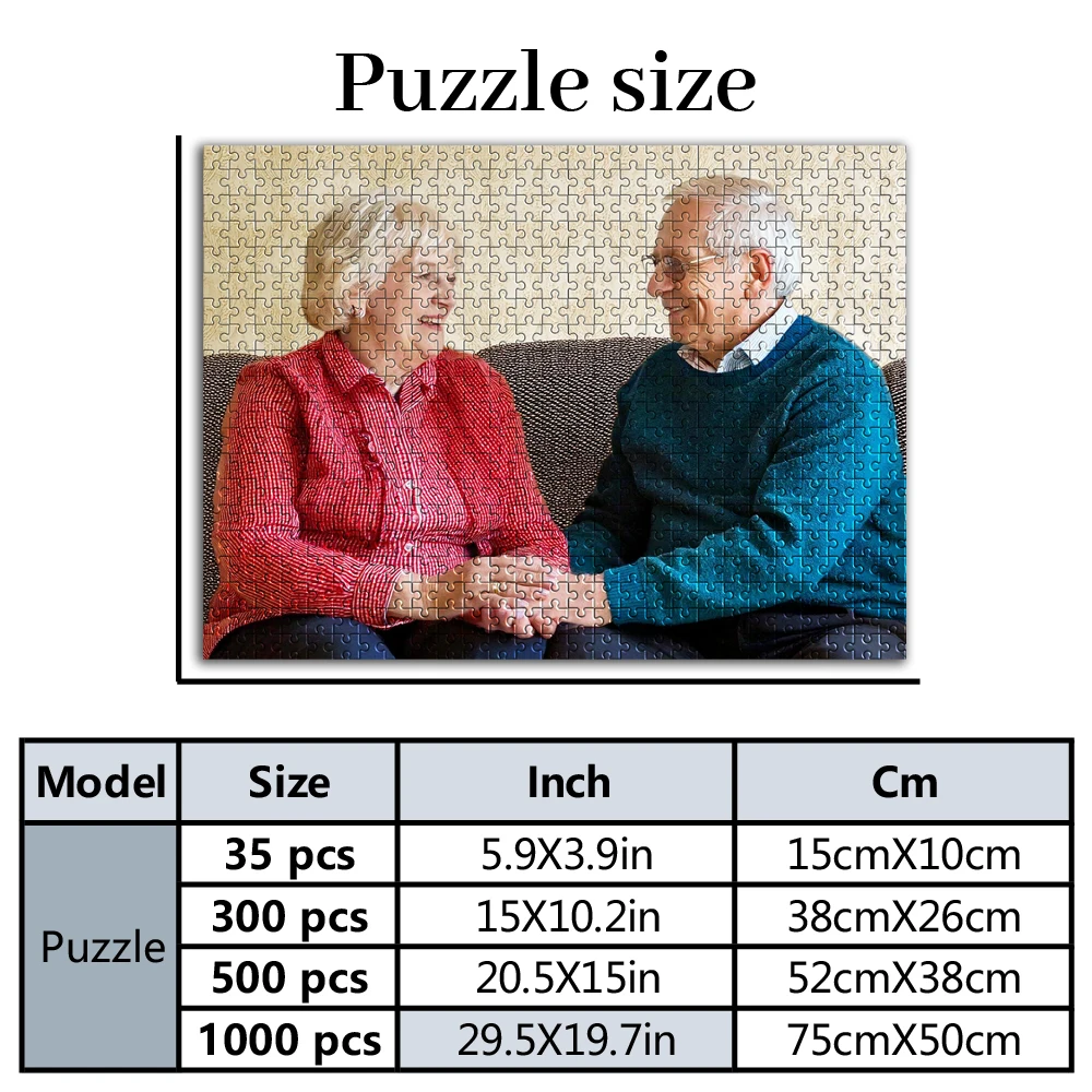 35/300/500/1000pcs Personalized Custom Photo Puzzle Travel Photography Customize Upload Photo For Personalized Birthday Gifts view 2