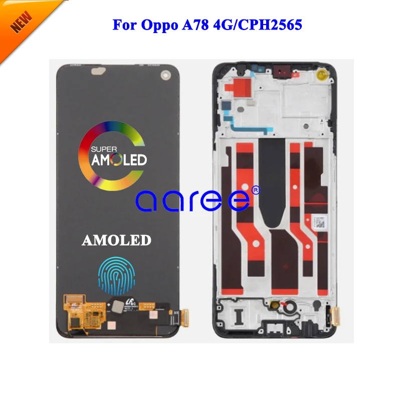 LCD Screen Original For Oppo A78 5G CPH2483 CPH2495 LCD  For Oppo A78 4G CPH2565 LCD Screen Touch Digitizer Assembly