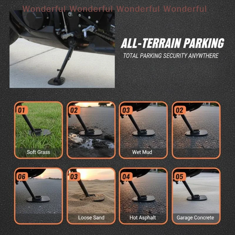 Motorcycle Side Stand Pad Kickstand Support Plate Anti Slip Foot Enlarger For Off Road Motorbike Parking Use