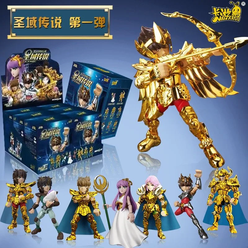 kayou Saint Seiya Blind box Pegasus Aiolos Sagittarius‌‌ Leo Scorpio Milo Gold Saint Assembled Model Action FigureToys