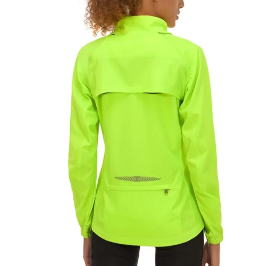 

Women's Lightweight Waterproof Cycling Jacket with Removable Sleeves for Biking Running Golf
