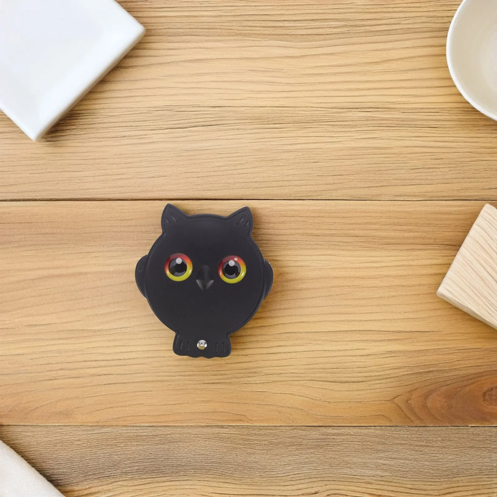 8X Owl Cartoon Pocket Magnifier Folding Portable Handheld Loupe Flip Cover Reading Aid for Maps Receipts Coin Inspection Compact