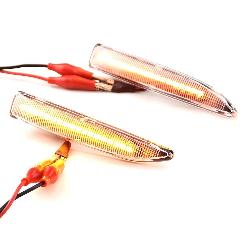 LED العنبر الأصفر مصابيح جانبية ل 2002-2008 BMW E65 E66 E67 745LI 750LI 760Li B7 7 سلسلة LED بدوره مصباح إشارة