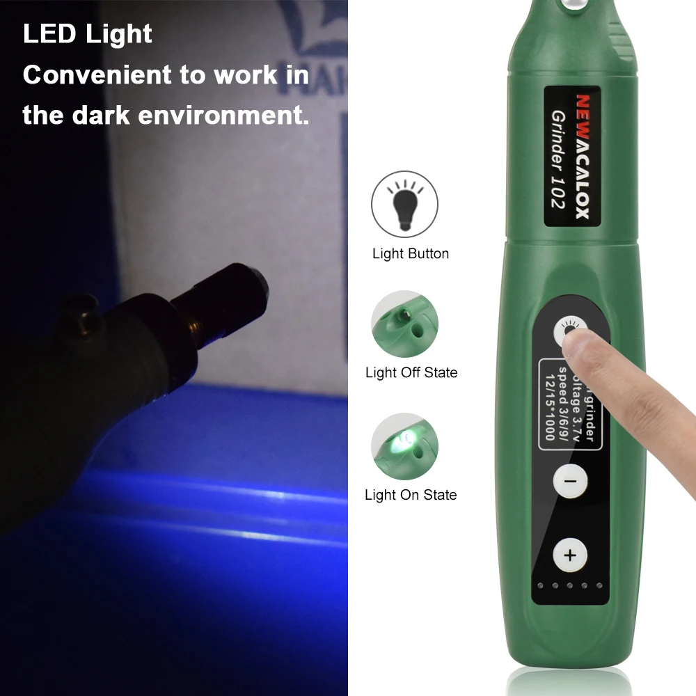 Toolour Cordless Rotary Tool Kit 5 Variable Speed & 3.7V USB Charging Engraving Rotary Tool for Sanding, Polishing, Engraving view 4