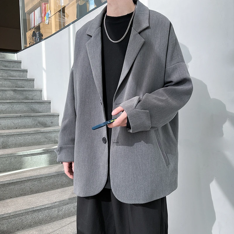 

Повседневный корейский мужской костюм Jaet, весенне-осенний свободный простой цветной универсальный уличный верхняя одежда Haome