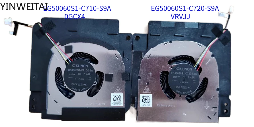 NEW Original For Dell EG50060S1-C710-S9A EG50060S1-C720-S9A 5V 0GCX4 VRVJJ Laptop Cooling Cooler Fan